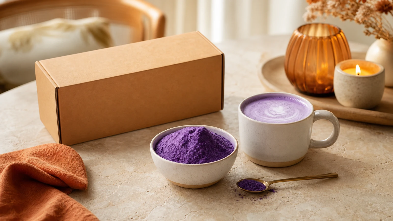 Compra online de ube en polvo para bebidas y recetas violetas